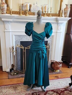 80's Teal Prom Dress